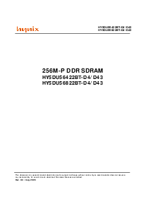 浏览型号HY5DU56822BT-D43的Datasheet PDF文件第1页