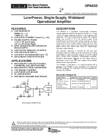 浏览型号OPA830的Datasheet PDF文件第1页