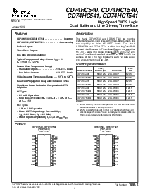 浏览型号CD74HC541的Datasheet PDF文件第1页