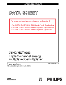 浏览型号74HC4053的Datasheet PDF文件第1页