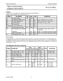 浏览型号74HC4053的Datasheet PDF文件第5页