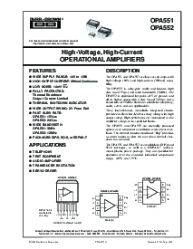 浏览型号OPA551PA的Datasheet PDF文件第1页