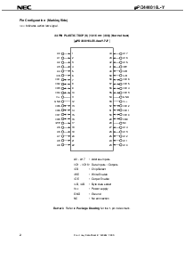 浏览型号UPD444016LG5-A8Y-7JF的Datasheet PDF文件第2页