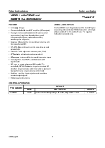 浏览型号TDA9813T的Datasheet PDF文件第2页