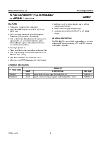 浏览型号TDA9801T的Datasheet PDF文件第2页