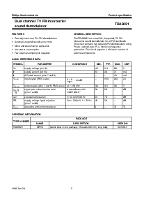 浏览型号TDA9821的Datasheet PDF文件第2页