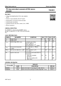 浏览型号TDA9851的Datasheet PDF文件第2页