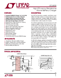 浏览型号LTC4011CFE的Datasheet PDF文件第1页