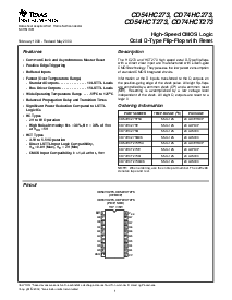 浏览型号CD74HCT273的Datasheet PDF文件第1页