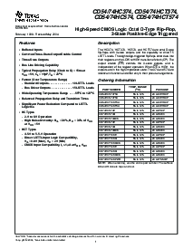 浏览型号CD74HC574的Datasheet PDF文件第1页