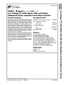 浏览型号LM4921的Datasheet PDF文件第1页