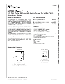 浏览型号LM4922的Datasheet PDF文件第1页