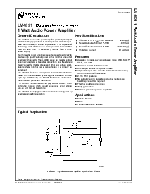 浏览型号LM4891的Datasheet PDF文件第1页