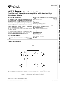 浏览型号LM4810的Datasheet PDF文件第1页