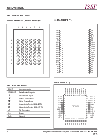 浏览型号IS63WV1024BLL的Datasheet PDF文件第2页