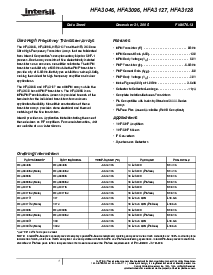 浏览型号HFA3127BZ的Datasheet PDF文件第1页