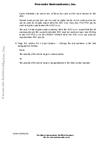浏览型号MC68HC05P9AD的Datasheet PDF文件第5页