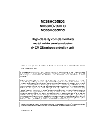 浏览型号MC68HC05BD3D的Datasheet PDF文件第5页