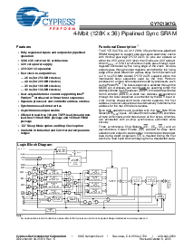 浏览型号CY7C1347G-250AXC的Datasheet PDF文件第1页