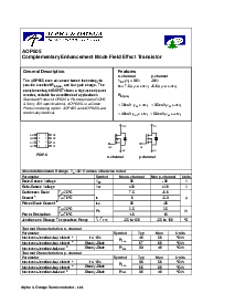 浏览型号AON4701的Datasheet PDF文件第1页