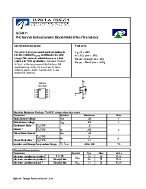 浏览型号AO4407的Datasheet PDF文件第1页