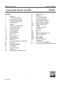 浏览型号PCF8583P/F5的Datasheet PDF文件第2页