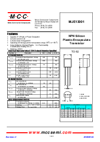 浏览型号MJE13001的Datasheet PDF文件第1页