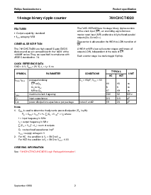 浏览型号74HC4020D的Datasheet PDF文件第2页