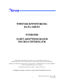 浏览型号W90N740CD的Datasheet PDF文件第1页