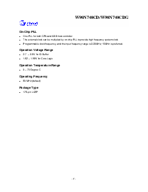 浏览型号W90N740CD的Datasheet PDF文件第7页