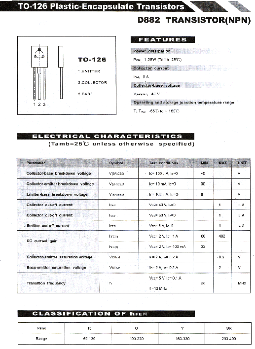 浏览型号D882的Datasheet PDF文件第1页