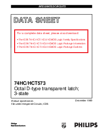 浏览型号74HC573D的Datasheet PDF文件第1页