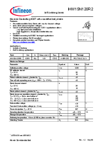 浏览型号IHW15N120R2的Datasheet PDF文件第1页