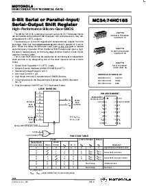 浏览型号MC74HC165N的Datasheet PDF文件第1页