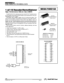 浏览型号MC74HC154N的Datasheet PDF文件第1页