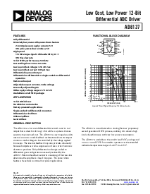 浏览型号AD8137的Datasheet PDF文件第1页