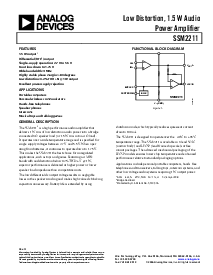 浏览型号SSM2211的Datasheet PDF文件第1页