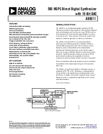 浏览型号AD9911的Datasheet PDF文件第1页