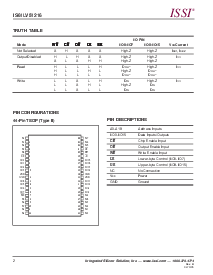 浏览型号IS61LV51216-8T的Datasheet PDF文件第2页