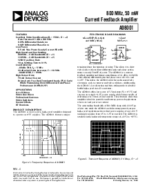 浏览型号AD8001ART-REEL7的Datasheet PDF文件第1页