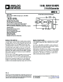 浏览型号AD9214BRS-105的Datasheet PDF文件第1页