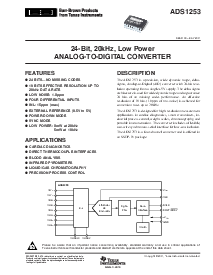 浏览型号ADS1253E的Datasheet PDF文件第1页