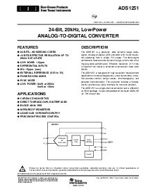 浏览型号ADS1251U的Datasheet PDF文件第1页