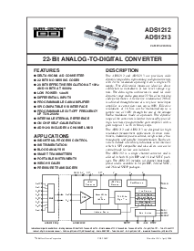 浏览型号ADS1213U的Datasheet PDF文件第1页