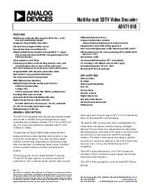 浏览型号ADV7181BBSTZ的Datasheet PDF文件第1页