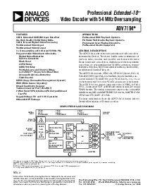 浏览型号ADV7194KST的Datasheet PDF文件第1页