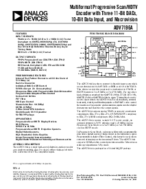 浏览型号ADV7196AKS的Datasheet PDF文件第1页