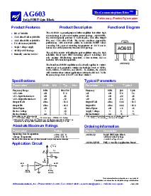 浏览型号AG603的Datasheet PDF文件第1页