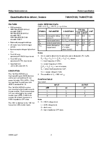 浏览型号74AHC125的Datasheet PDF文件第2页