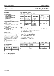 浏览型号74AHC04D的Datasheet PDF文件第2页